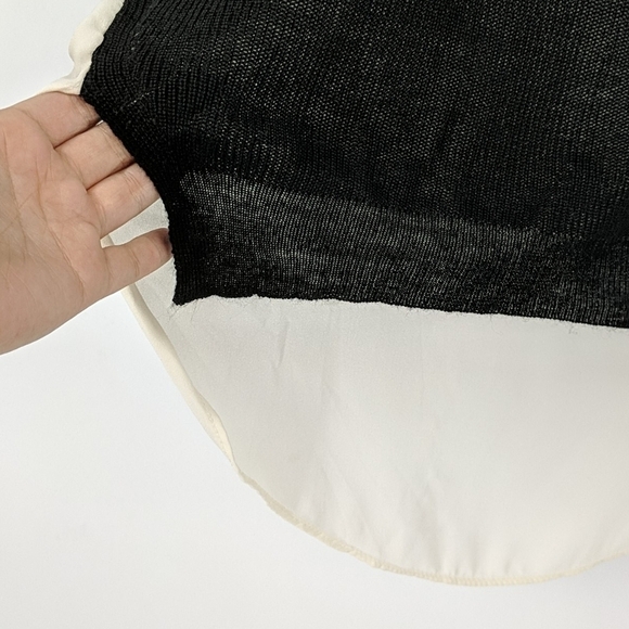 FINN & CLOVER Sheer Back Hi-lo Sweater - Picture 2 of 5